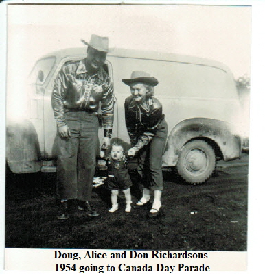 Doug, Don and Alice Richardson1954